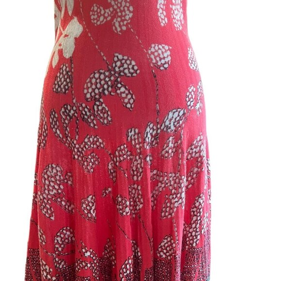 Nic+Zoe Terrace Twirl Floral Sleeveless A-Line Dress Pink, White & Black Size M - Picture 13 of 14